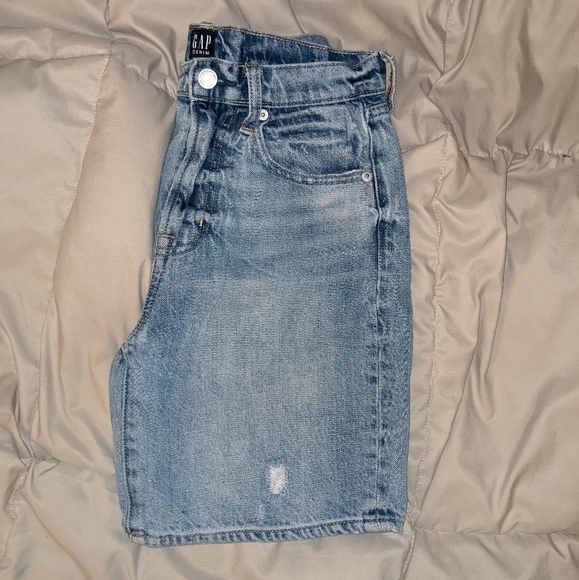 High Waisted 100% Cotton Jean Short - Picture 3 of 12